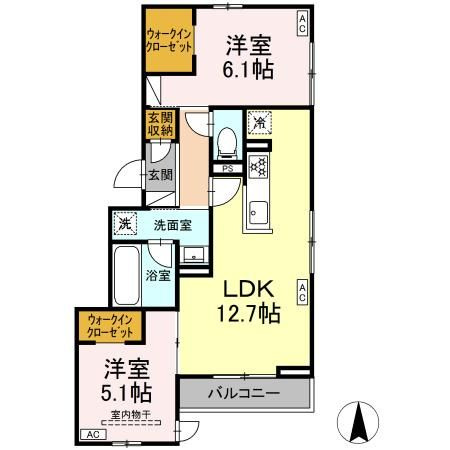 D-Crinum 竹原の間取り