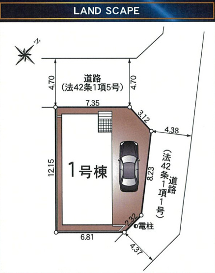 【区画図】 | 東大阪市金岡3丁目 | 安心の建設住宅性能評価取得物件☆（耐震等級3・耐風等級2・劣化対策等級3・断熱等性能等級5・一次エネルギー消費量等級6等）制振装置も装備で地震の揺れを吸収する家☆
