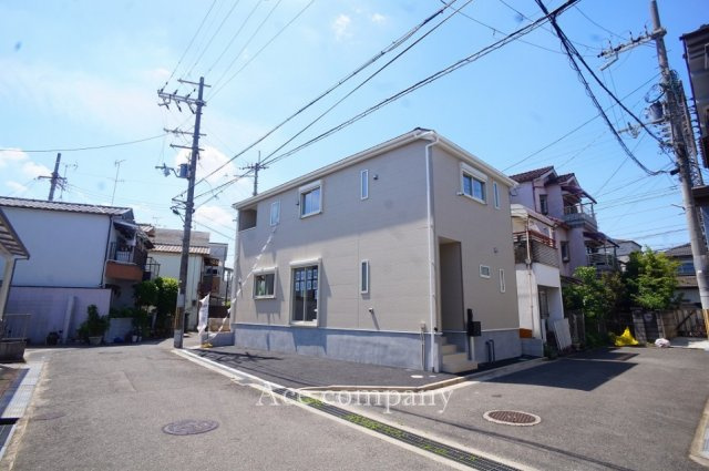 【前面道路含む現地写真】 | 東大阪市金岡3丁目 | 角地☆【前面道路：北東側幅員4.3ｍ×北西側幅員4.7ｍ】