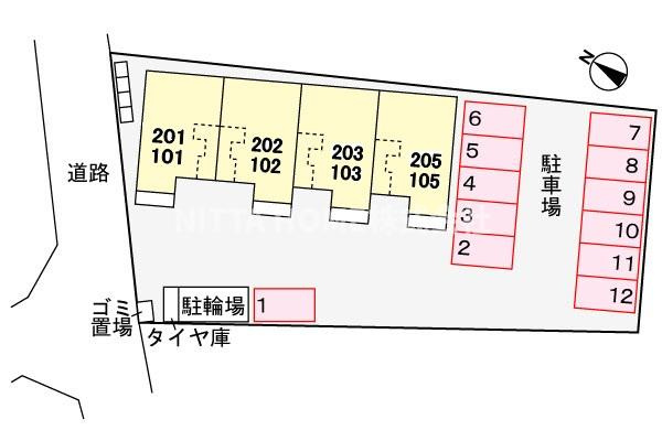 スカイヒルズコートの区画図