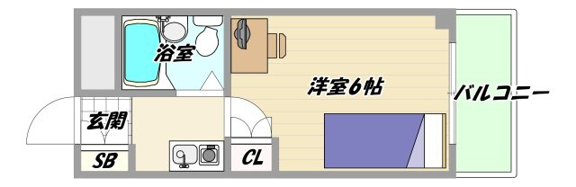 大阪市東淀川区東中島１丁目の賃貸マンションの間取り