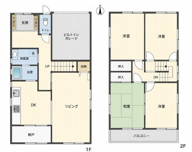 【中古】坂戸市日の出町中古住宅の間取り