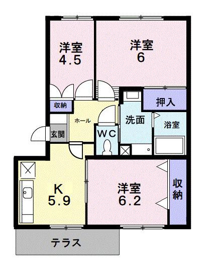 【間取り】 | ニューエルディム小田