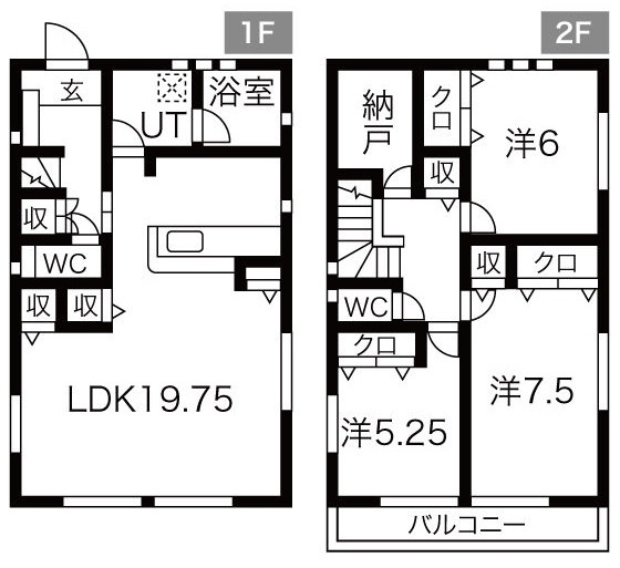仮）杁ヶ池７０１戸建３の間取り