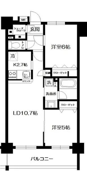 日神パレステージ王子神谷Ⅱの間取り