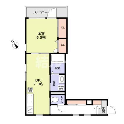 練馬区小竹町２丁目のアパートの間取り