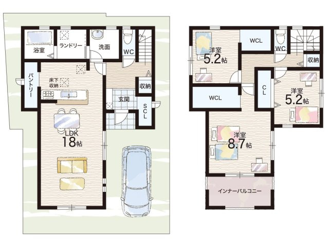 ◆堺市中区堀上町　第4期　新築一戸建ての間取り|2号地