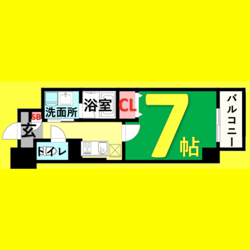 ルアナ神宮　名古屋市賃貸　仲介手数料無料の間取り