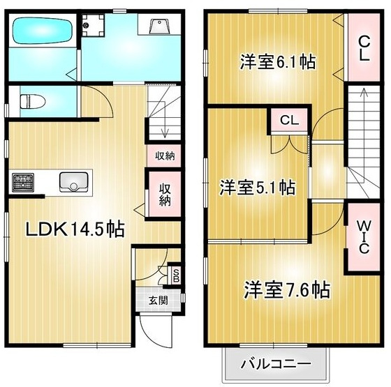 星ヶ丘フォレストEastの間取り