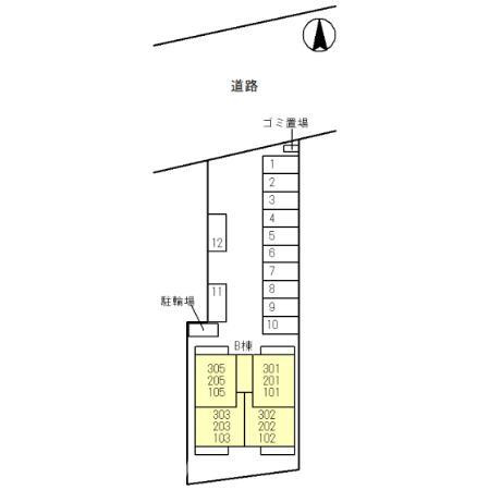D-ROOM紅雲町Bの区画図|他社様掲載物件もまとめてご紹介、ご案内可能です(^^)/