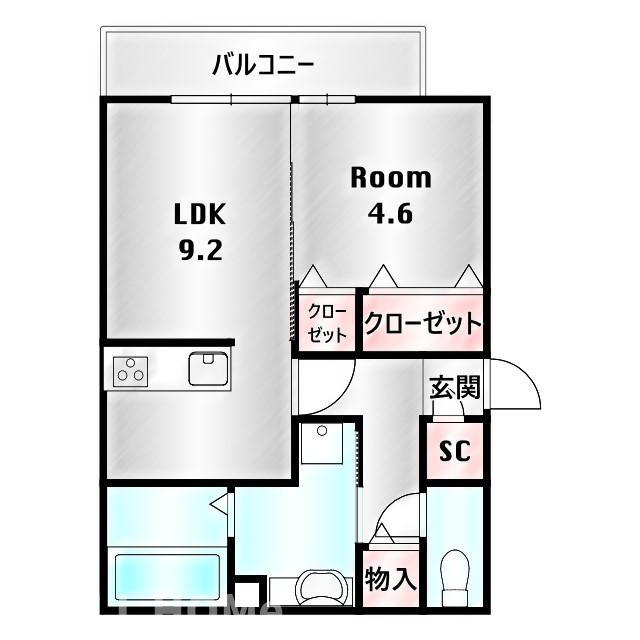 D-ROOM紅雲町Bの間取り|他社様掲載物件もまとめてご紹介、ご案内可能です(^^)/