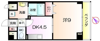 【間取り】 | メゾン材木町 | 1DK
