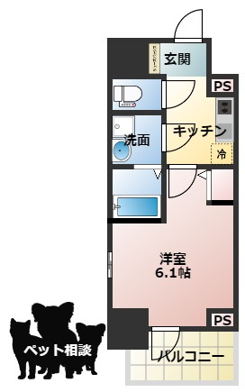 エスリードレジデンス大阪本町の間取り