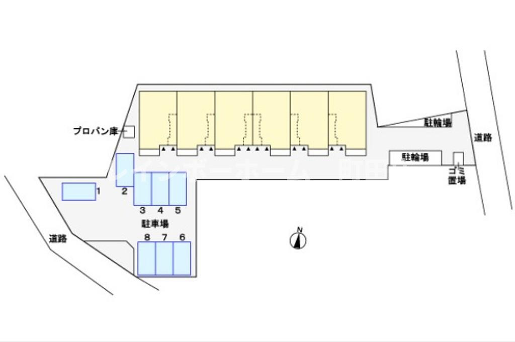 ソレアード　つきみ野※初期費用分割あと払いサービス利用可能物件の区画図