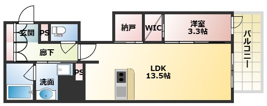 RJRプレシア南堀江の間取り