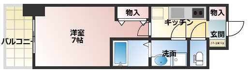 S-RESIDENCE難波大国町Deuxの間取り