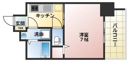 S-RESIDENCE難波大国町Deuxの間取り