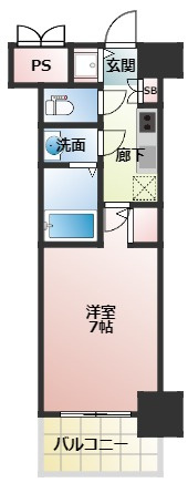 Fortuney北堀江(旧:Dimus北堀江）の間取り