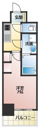 S-RESIDENCEドーム前千代崎の間取り