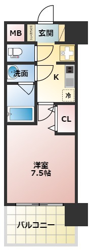 スプランディッド難波SOUTHの間取り