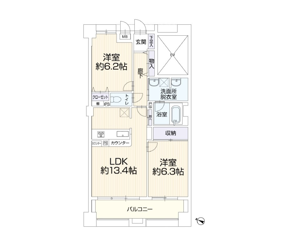 レクセルマンション淵野辺の間取り