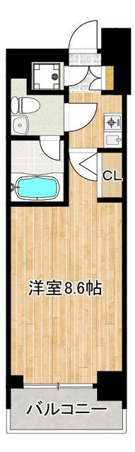 LA.XEBEC東十条の間取り|使いやすい１Kタイプ☆彡