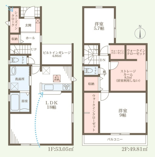 堺市中区堀上町　第4期　新築一戸建ての間取り|3号地