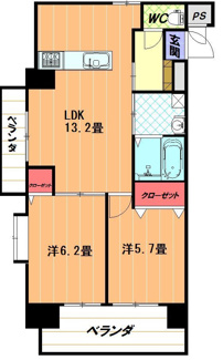 【間取り】 | ひかりハイツ石手川・