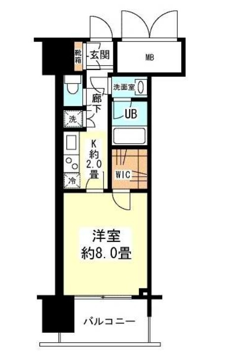 アンビエンテ四ツ橋の間取り|床材やって具の色などはお部屋によて違います