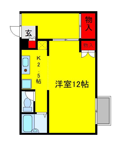 千葉市花見川区幕張本郷６丁目の賃貸マンションの間取り