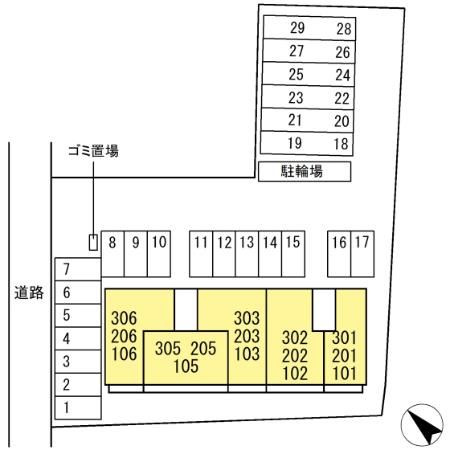 グランフォレ下南部の区画図