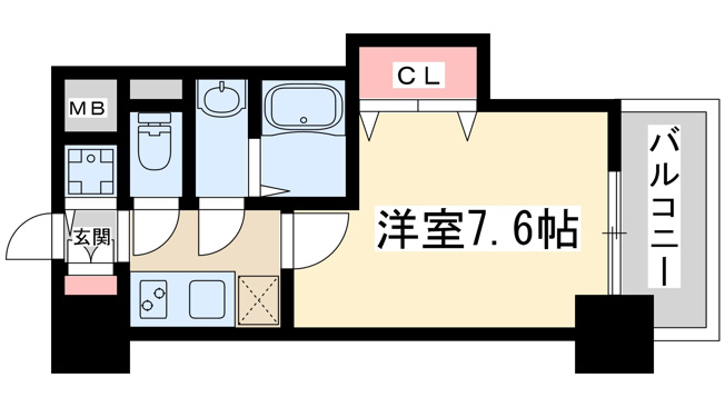 【間取り】 | ラグゼ新大阪4