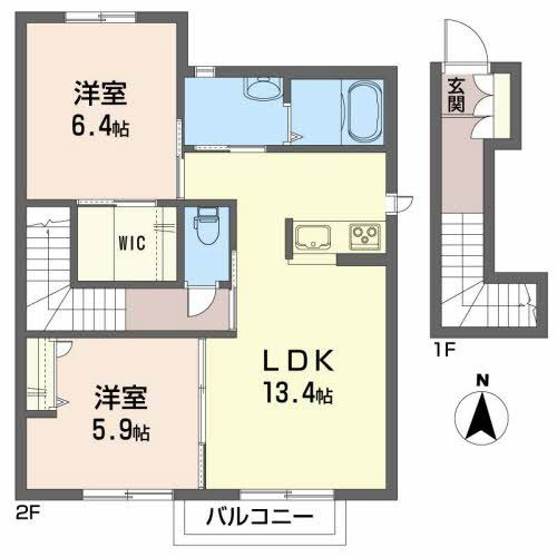 ノースフォレストＢの間取り