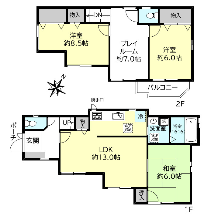 神戸市西区玉津町今津戸建の間取り