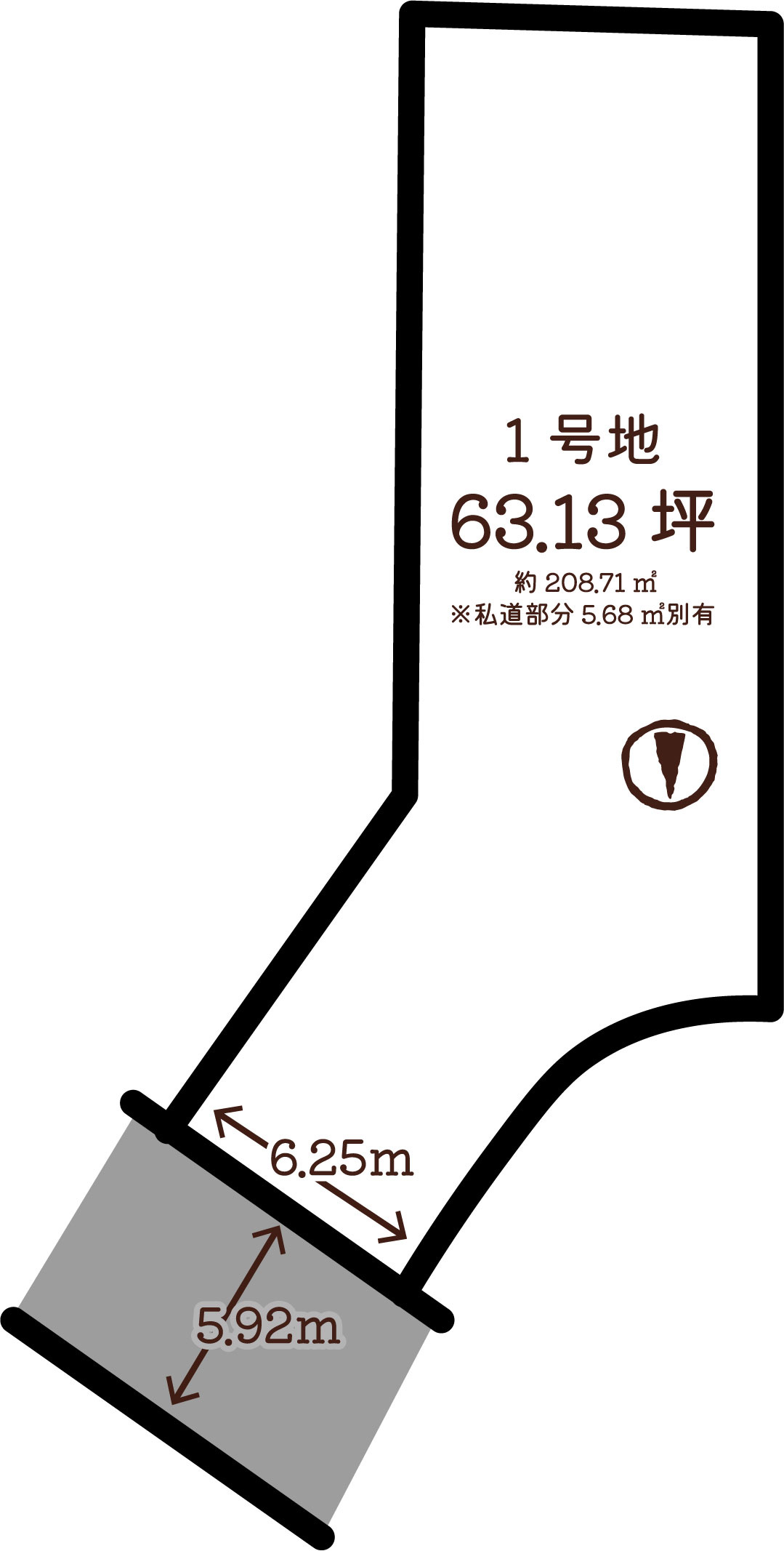松室田中町 １号地 建築条件無土地