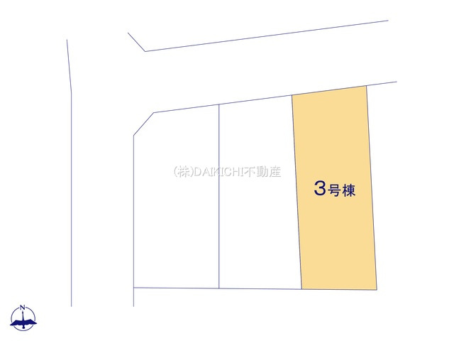 【前面道路含む現地写真】 | 坂戸市芦山町1期　ブルーミングガーデン　新築戸建　全3棟　3号棟