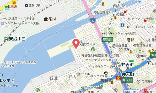 【地図】 | エスリードレジデンス弁天町グランデ