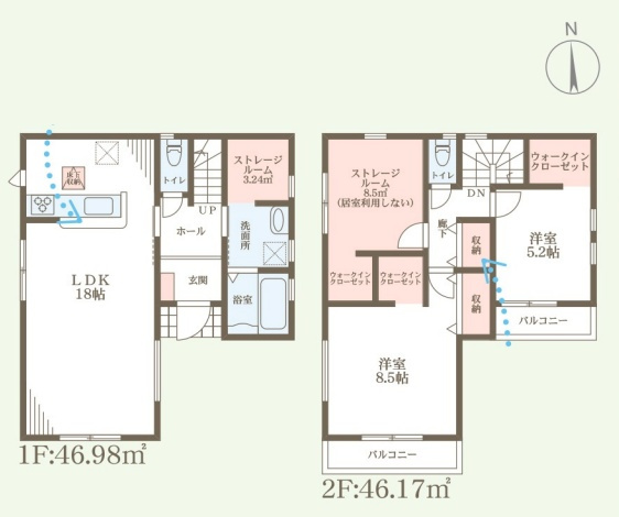 堺市中区堀上町　第4期　新築一戸建ての間取り|1号地