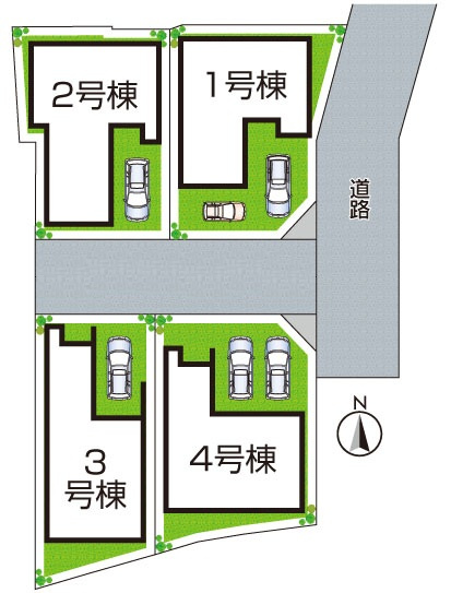 堺市中区堀上町　第4期　新築一戸建ての区画図|全4区画