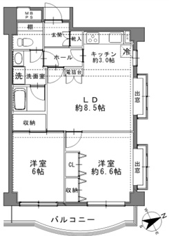 ホーユウパレス伊東の間取り