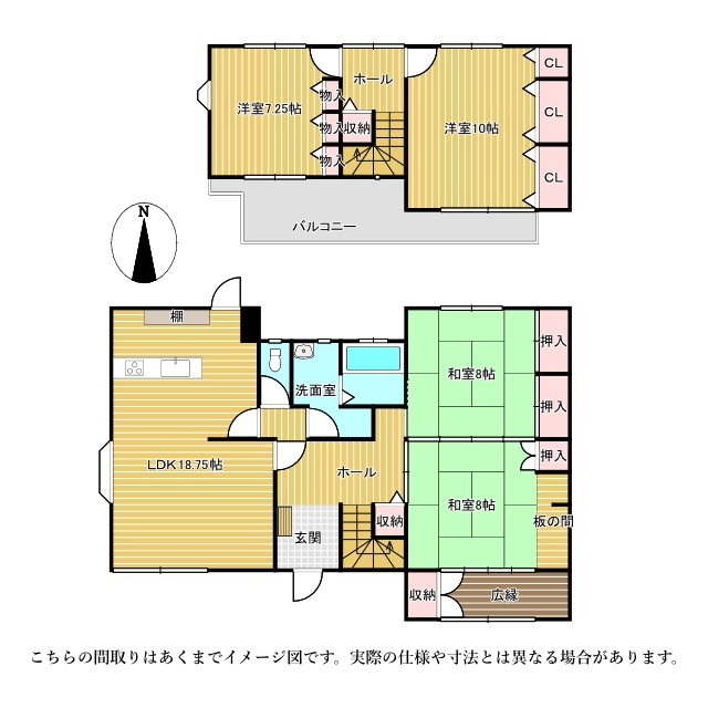 三養基郡みやき町大字寄人　軽量鉄骨造　4LDKの間取り