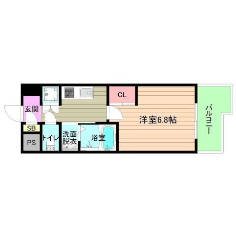 大阪市都島区東野田町５丁目の賃貸マンションの間取り
