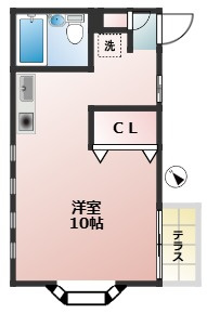 メゾンドヴェルツ　敷金礼金0　角部屋　3面採光の間取り