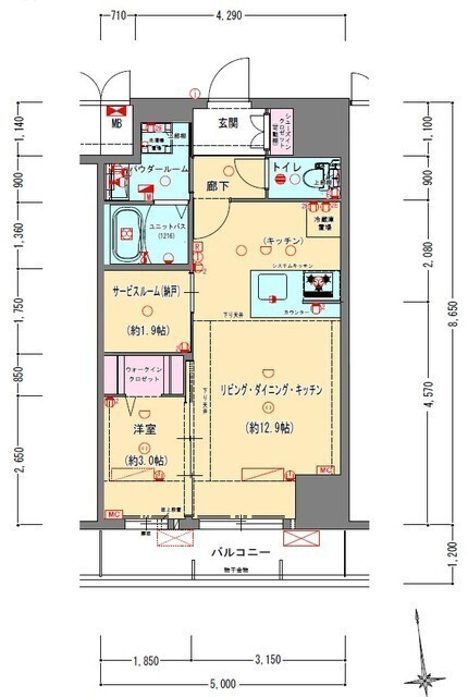 プレサンスNEO九条ディアシスの間取り