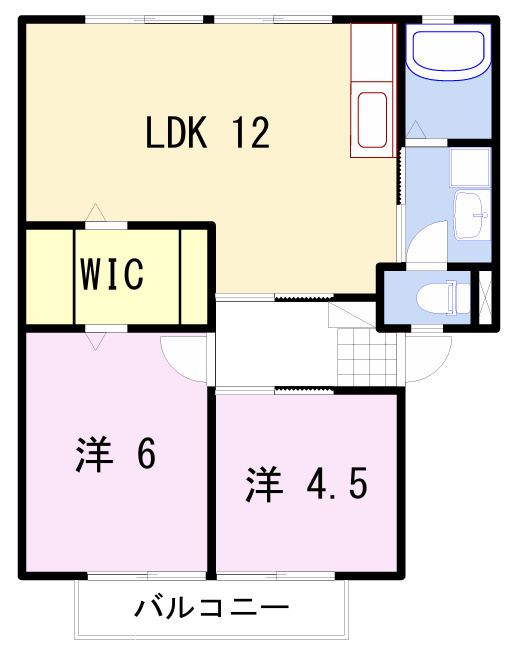ハイツしらさぎAの間取り