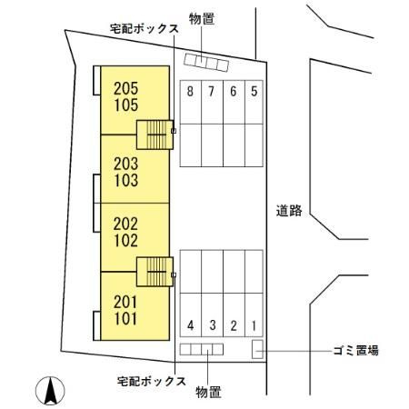コーポコスモスの区画図