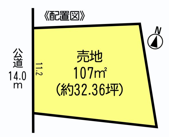 常滑市榎戸町5丁目　売地の土地図|○●区画図●○