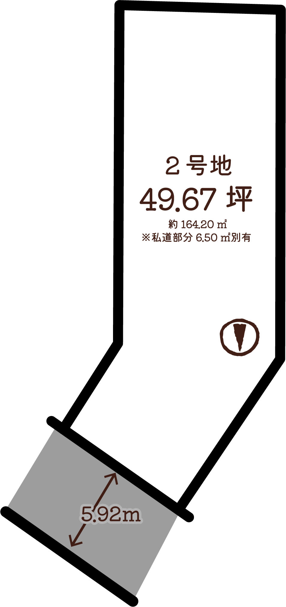 松室田中町 ２号地 建築条件無土地