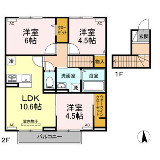 【間取り】 | クレスト八万