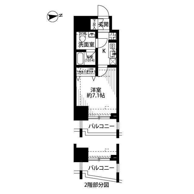 プレール・ドゥーク北千住の間取り